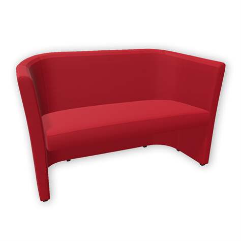 Klubové dvojkreslo CLUB, poťah z látky Basic, farba červená - Nowy Styl Group