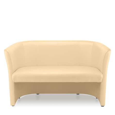 Canapea - fotoliu 2 locuri CLUB DUO, înlocuitor de piele - bej - Nowy Styl Group