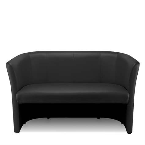 Klubové dvojkreslo CLUB, koženka - farba černá - Nowy Styl Group