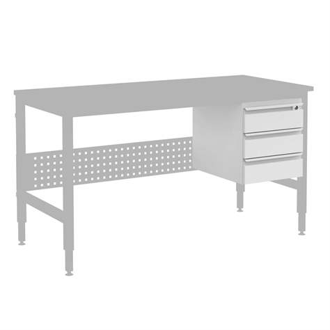 ESD Container mit 3 Schubladen, hängend, B x T x H: 400x540x446 mm - Bild4