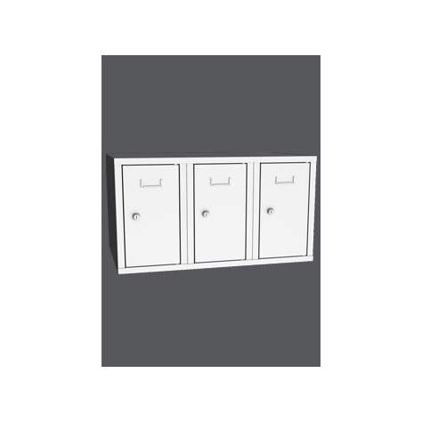 Aufbauteil mit 3 Aufbewahrungsboxen, Breite 900 mm, Farbe Lichtgrau RAL 7035 - Kovos Verneřice