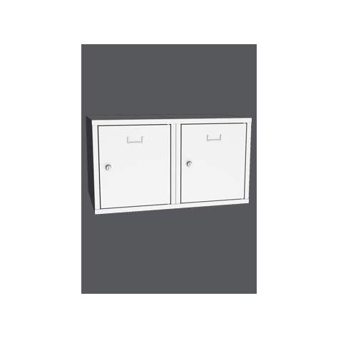 Aufbauteil mit 2 Aufbewahrungsboxen, Breite 800 mm, Farbe Lichtgrau RAL 7035 - Kovos Verneřice