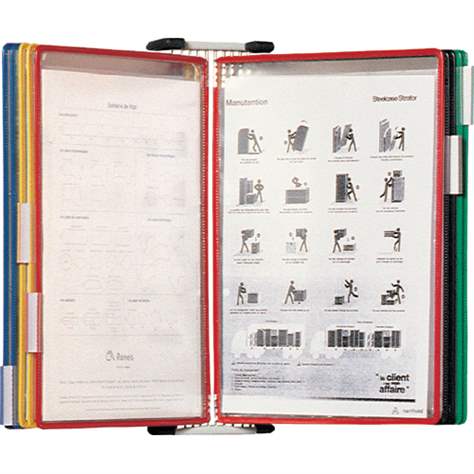 Wandhalter TARIFOLD incl. 10 Klarsichttafeln DIN A4, mehrfarbig - TARIFOLD (OFFICELINE)