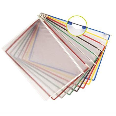 A4-Klarsichttafeln mit Aufsteckreitern, Farbe grün, VE 10 Stück - TARIFOLD (OFFICELINE)