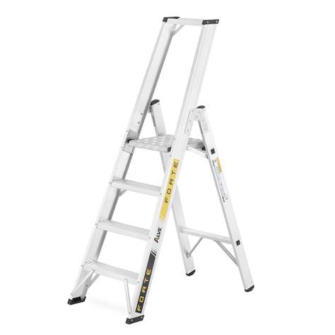 Alu-Stehleiter FORTE, einseitig, Profi-Ausführung, 4 Stufen - Alve