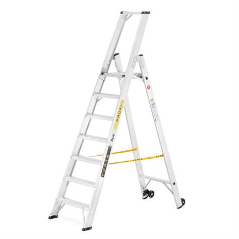 Alu-Stehleiter FORTE, einseitig, Profi-Ausführung, 7 Stufen - Alve