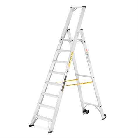 Alu-Stehleiter FORTE, einseitig, Profi-Ausführung, 8 Stufen - Alve