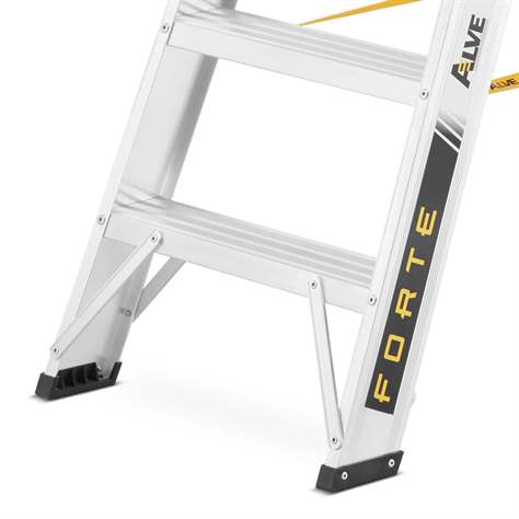 Alu-Stehleiter FORTE, einseitig, Profi-Ausführung, 5 Stufen - Alve - Bild3