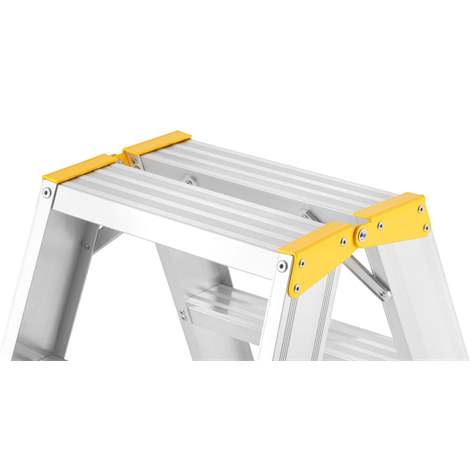 Alu-Stehleiter FORTE, beidseitig, Profi-Ausführung, 2 x 6 Stufen - Alve - Bild2