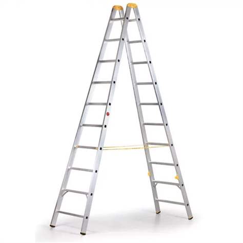 Sprossen-Stehleiter, 2 x 10 Sprossen - Alve