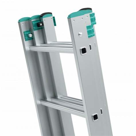 Dreiteilige Alu-Mehrzweckleiter, Standard-Ausführung, 3 x 9 Sprossen - Alve - Bild4