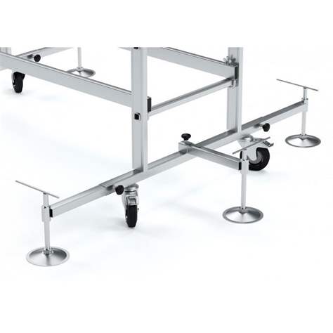 Fahrbare Alu-Arbeitsbühne, Höhe 4,24 mm, mit Polyamidrädern - Alve - Bild2