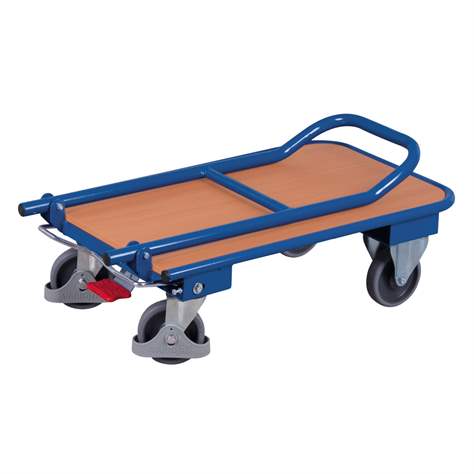 Platformwagen VARIOfit mit einem klapbarem Schiebebügel, 900x600 mm, Tragfähigkeit 250 kg - Cordes - Bild4