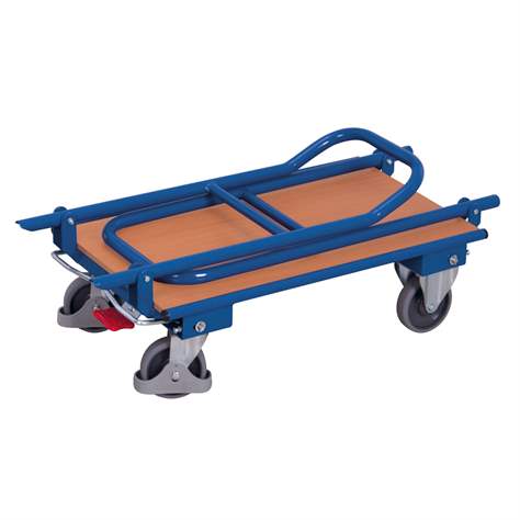 Platformwagen VARIOfit mit 2 klapbare Schiebebügeln, 720x450 mm, Tragfähigkeit 150 kg - Cordes - Bild3