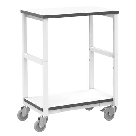 ESD Tischwagen, Ladefläche 700 x 500 mm, Traglast 150 kg