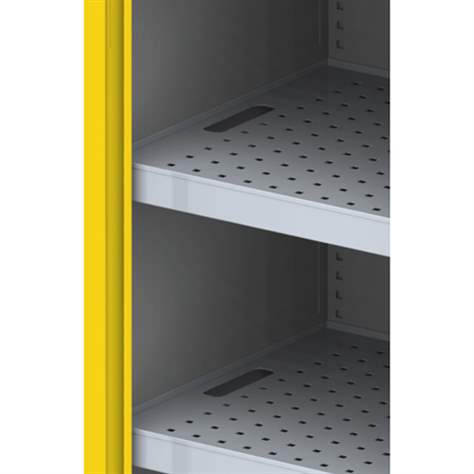 Chemikalienschrank, H x B x T: 1150 x 950 x 500 mm, 2 Wannen-Fachböden, Farbe: Gehäuse Lichtgrau RAL7035/ Türen Gelb RAL1023 - Kovos Verneřice - Bild6