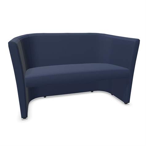 Klubové dvojkreslo CLUB, koženka - farba modrá - Nowy Styl Group