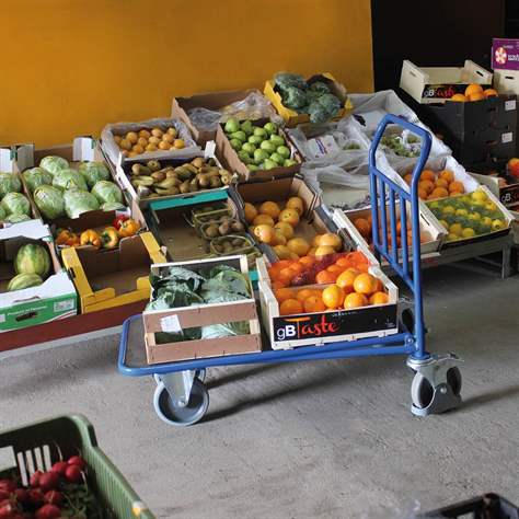 CC-wagen VARIOfit mit Schiebebügel, 1030 x 700 mm, Tragfähigkeit 500 kg - Cordes - Bild3