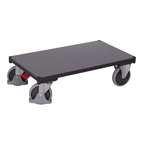 Basis Plattformwagen VARIOfit 1260 x 800 mm, Tragfähigkeit 500 kg, Farbe Anthrazit RAL7016 /Platte Grau - Cordes