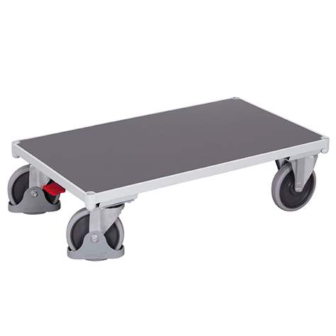 Basis Plattformwagen VARIOfit 910 x 500 mm, Tragfähigkeit 400 kg, Farbe Lichtgrau RAL7035 /Platte Grau - Cordes