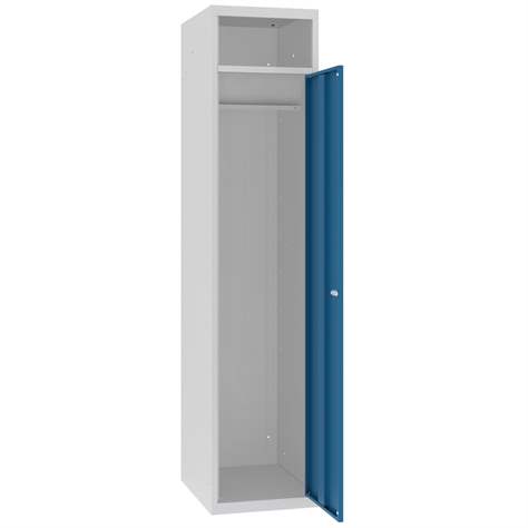 Wäschesammelchrank, HxBxT: 1800x400x500 mm, Korpus Lichtgrau RAL7035/Türfarbe Blau RAL5012 - Malow - Bild5