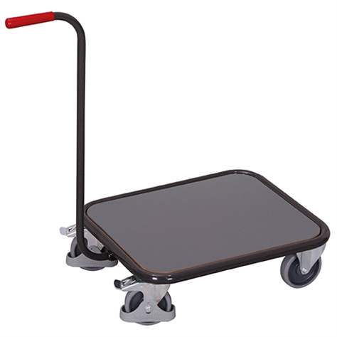 Griffroller, Ladefläche aus Holzwerkstoffplatte 600 x 500 mm, Tragfähigkeit 250 kg, Farbe Anthrazit RAL7016 /Platte Grau - Cordes