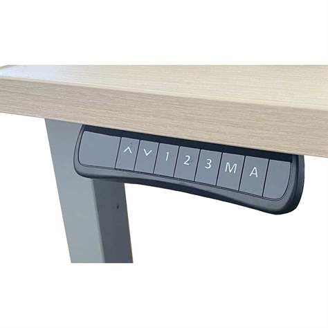 Bürotisch 1400x800 mm, elektrisch höhenverstellbar 580-1230 mm, Tischdesk grau / Gestell grau - Bild5