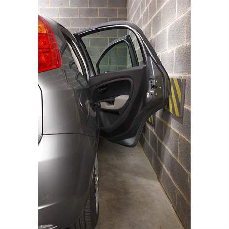 Bandă de protecție, autoadezivă, Lxlăț.xH: 500 x 250 x 50 mm, culoare galben-negru, unitate de ambalare - 2 buc. - imagine3