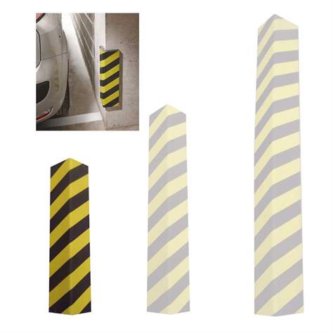 Colț de protecție, H: 500 mm, autoadeziv, grosime 25 mm, culoare galben-negru