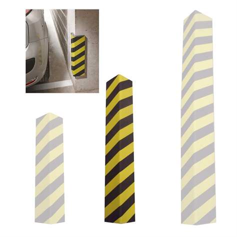 Colț de protecție, H: 800 mm, autoadeziv, grosime 25 mm, culoare galben-negru