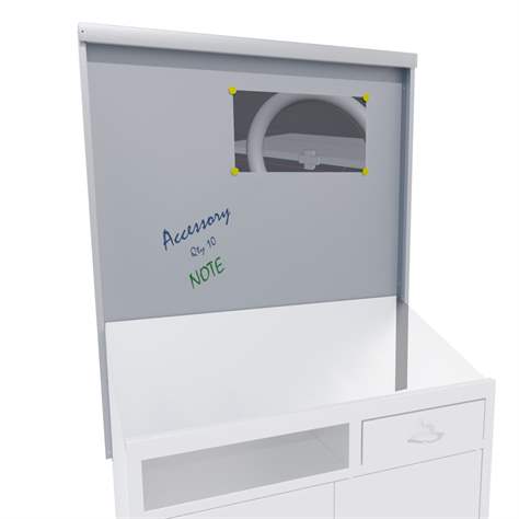 Nástavec pro skříňku s pultem, magnetický a popisovatelný - Kovona Lysa nad Labem