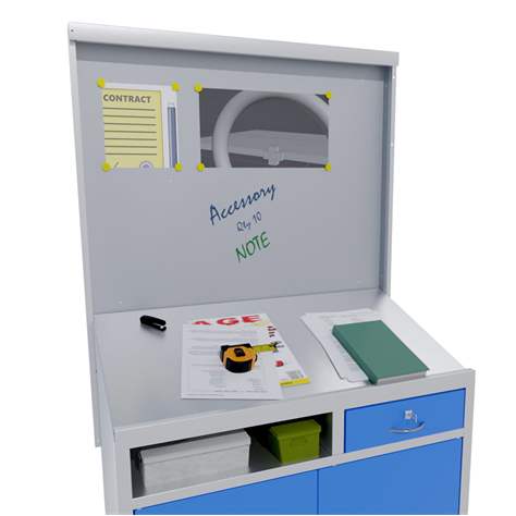 Nástavec pro skříňku s pultem, magnetický a popisovatelný - Kovona Lysa nad Labem - obrázek2