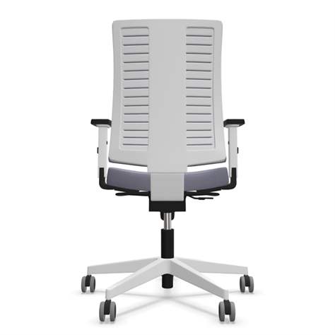 Moderner Bürostuhl NAVIGO, Stoffbezug ERA, Farbe Lichtgrau, Rahmenkonstruktion weiß - Nowy Styl Group - Bild2