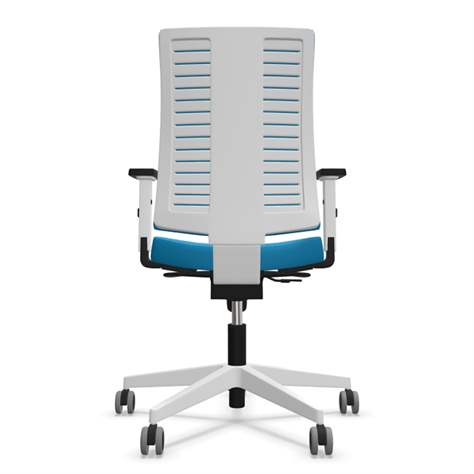 Moderner Bürostuhl NAVIGO, Stoffbezug ERA, Farbe Blau, Rahmenkonstruktion weiß - Nowy Styl Group - Bild2