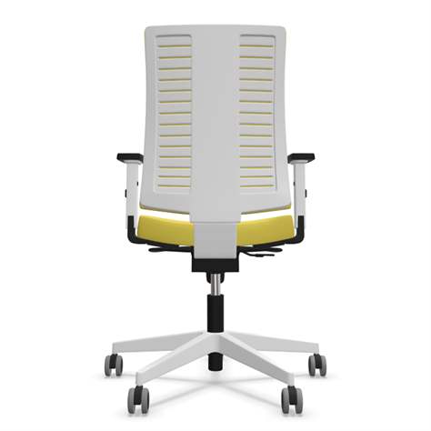 Moderner Bürostuhl NAVIGO, Stoffbezug ERA, Farbe Gelb, Rahmenkonstruktion weiß - Nowy Styl Group - Bild2