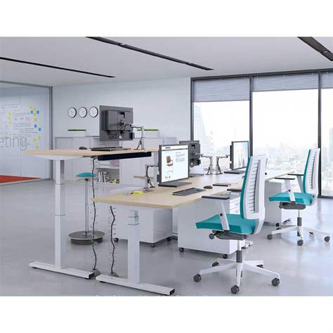 Moderner Bürostuhl NAVIGO mit Kopfstütze, Stoffbezug ERA, Farbe beige, Rahmenkonstruktion weiß - Nowy Styl Group - Bild7