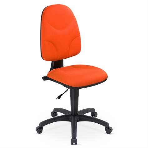 Bürodrehstuhl WEBST@R, Stoffbezug Sempre, Farbe orange, Rahmenkonstruktion schwarz - Nowy Styl Group