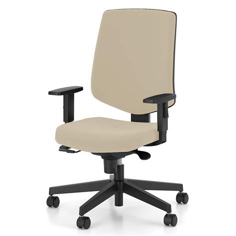 Bürodrehstuhl NEXTER, Stoffbezug Sempre, Beige, Rahmenkonstruktion schwarz - Nowy Styl Group