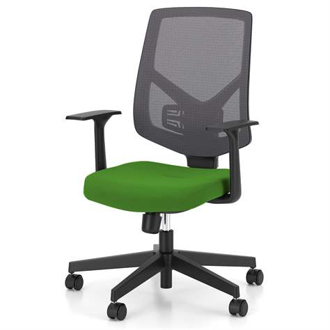 Bürodrehstuhl NEXTER, Netz-Rückenlehne, Sitzbezug hellgrün, Rahmenkonstruktion schwarz - Nowy Styl Group