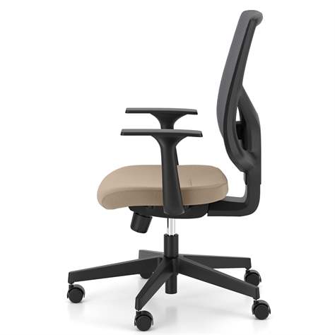 Bürodrehstuhl NEXTER, Netz-Rückenlehne, Sitzbezug dunkelgrau, Rahmenkonstruktion schwarz - Nowy Styl Group - Bild4