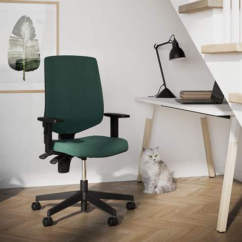 Bürodrehstuhl NEXTER, Netz-Rückenlehne, Sitzbezug dunkelgrau, Rahmenkonstruktion schwarz - Nowy Styl Group - Bild6