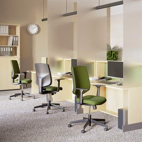 Bürodrehstuhl NEXTER, Netz-Rückenlehne, Sitzbezug dunkelgrau, Rahmenkonstruktion schwarz - Nowy Styl Group - Bild7