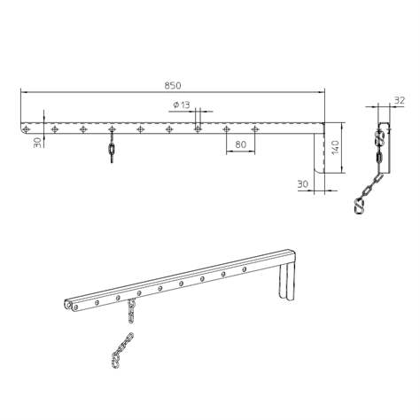Haltevorrichtung für die sichere Lagerung von stehenden Gasflaschen Ø 230 mm, mit Kettensicherung - Bauer GmbH - Bild3