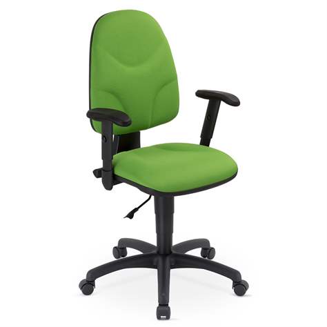 Bürodrehstuhl WEBST@R mit Armlehnen, Stoffbezug Sempre, Farbe hellgrün, Rahmenkonstruktion schwarz - Nowy Styl Group