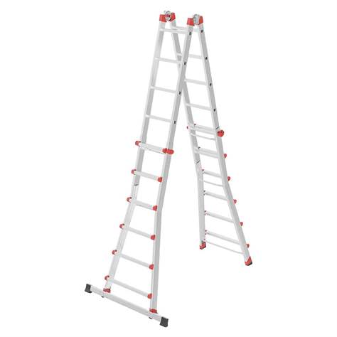 Alu-Teleskop-Multifunktionsleiter, Länge max. 5,6 m, 4x6 Stufen