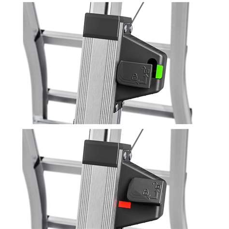 Die Alu-Teleskop-Doppelstufenleiter, Plattformhöhe max. 1,43 m - Bild3