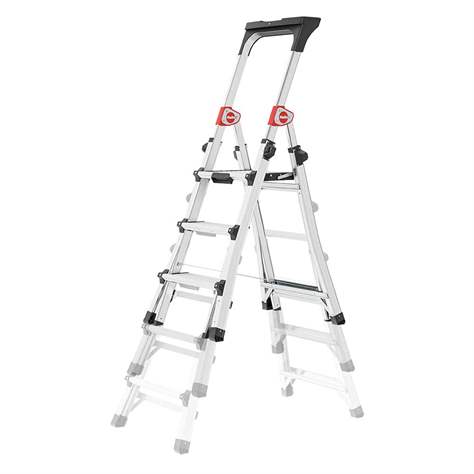 Die Alu-Teleskop-Stehleiter, Plattformhöhe max. 1,09 m