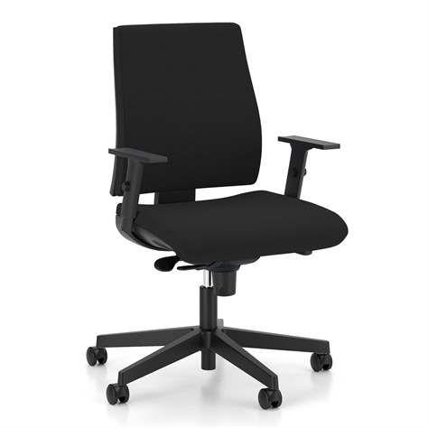 Bürodrehstuhl INTRATA, Stoffbezug Sempre, Schwarz, Rahmenkonstruktion schwarz - Nowy Styl Group