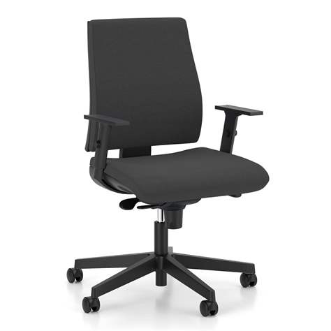 Bürodrehstuhl INTRATA, Stoffbezug Sempre, Dunkelgrau, Rahmenkonstruktion schwarz - Nowy Styl Group