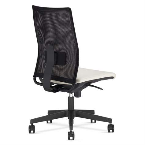 Bürodrehstuhl INTRATA, Netz-Rückenlehne, Sitzbezug rot, Rahmenkonstruktion schwarz - Nowy Styl Group - Bild4